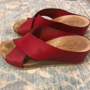 Yokono Red Sandals Size 7.5
